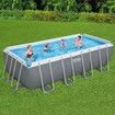 Bestway Power Steel Pool Set 4.88x2.44m Above Ground Outdoor Swimming Metal Frame Filter Pump Ladder Cover Family Water Play Party