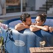Bestway Lay Z Spa Hot Tub 4 Person Inflatable Massage Bathtub Pool Outdoor Portable Heated Water Station Round Top Cover 1.96mx71cm