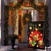 Merry Christmas Lighted Garden Flag 12x18 Inch Double Sided  LED Solar Flag, Christmas Outdoor Decorations Christmas Holiday Flag Welcome Christmas Garden Flag