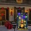 Solar Lighted Christmas Garden Flag 12x18 Inch Double Sided,  Christmas Gnome Flag, Christmas Outdoor Decorations Yard Christmas Flag