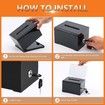 Clear Donation Ballot Box with Lock and Sign Holder for Voting Tips Raffles and Suggestions Tip Jar 6.2 x 4.6 x 4.0 Inch Black