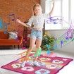 Kids Dance Mat with 5 Play Modes and 3 Challenge Levels Music Touch Play Mat Birthday Gift for Girls Age 3-10