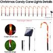 24 Pack Waterproof Solar Christmas Candy Cane Pathway Lights 8 Modes for Outdoor Garden Walkway Decor