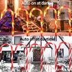 24 Pack Waterproof Solar Christmas Candy Cane Pathway Lights 8 Modes for Outdoor Garden Walkway Decor
