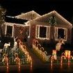 24 Pack Waterproof Solar Christmas Candy Cane Pathway Lights 8 Modes for Outdoor Garden Walkway Decor