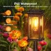 Solar Pathway Lights Outdoor,Upgraded Solar Outdoor Lights,Bright Solar Garden Lights Outdoor Waterproof,Auto On/Off Outdoor Solar Lights for Yard Landscape Path Lawn Patio Walkway (4 Pack)