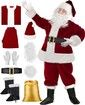 Men’s XL Santa Claus Costume 9 Piece Christmas Santa Suit