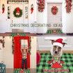 Christmas Doormat Grinch Christmas Doormat Plaid Doormat Anti-Slip Washable Winter Doormat(Green)