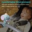Stroller Cooling Fan for Baby with 3 Speeds Night Light Ssongs Rechargeable Rotatable Handheld Personal Fan for Car Seat Crib Bike (Blue)