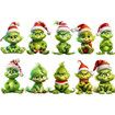 Grinch Acrylic Hanging Ornaments 10PCS Cute Green Christmas Tree Decorations