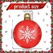 2x 60cm PVC Christmas Lighted Decorated Ball Giant Inflatable Christmas Ball Large Xmas Blow Ball Decorations for Outside Holiday Yard Lawn Porch Decor