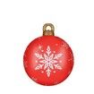 2x 60cm PVC Christmas Lighted Decorated Ball Giant Inflatable Christmas Ball Large Xmas Blow Ball Decorations for Outside Holiday Yard Lawn Porch Decor