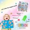 DIY Sparkle Gem Children's Kids 6 Stickers Cartoon Diamond Painting,Fun Arts and Crafts Kits Magical Cute Art 19x19cm Alpaca