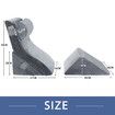 4 Pcs Bed Wedge Pillow Set Neck Back Head Leg Support Velvet Fabric Adjustable Triangular Cushion Memory Foam