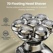 7D Head Shavers for Bald Men,Detachable Head Shaver LED Display Dry/Wet Bald Head Shavers,IPX7 Waterproof Head Shavers