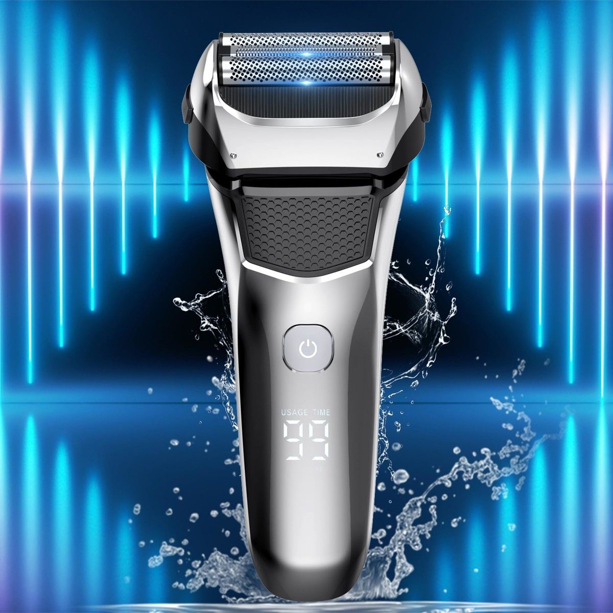 Electric Razor for Men,Shavers for Men Electric Razor Wet Dry,Rechargeable Mens Shaver Electric Foil,USB Travel Cordless Man Electric Razor Shaving Facial with Trimmer