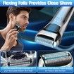 Electric Razor for Men,Shavers for Men Electric Razor Wet Dry,Rechargeable Mens Shaver Electric Foil,USB Travel Cordless Man Electric Razor Shaving Facial with Trimmer