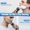 Electric Razor for Men,Shavers for Men Electric Razor Wet Dry,Rechargeable Mens Shaver Electric Foil,USB Travel Cordless Man Electric Razor Shaving Facial with Trimmer