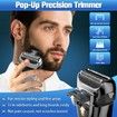 Electric Razor for Men,Shavers for Men Electric Razor Wet Dry,Rechargeable Mens Shaver Electric Foil,USB Travel Cordless Man Electric Razor Shaving Facial with Trimmer