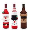 Christmas Decorative Wine Bottle Sleeve Knitted Champagne Bottle Sleeve For Restaurant Holiday Scene Setting 10.24 X 4.33 Inches - 3 pieces