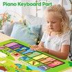 Piano Mat Musical Drum 3in1 Educational Toys Kids Animal Touch Play Blanket Early Learning Sticks Ages 3+ Fun Activity