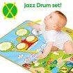 Piano Mat Musical Drum 3in1 Educational Toys Kids Animal Touch Play Blanket Early Learning Sticks Ages 3+ Fun Activity