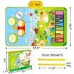 Piano Mat Musical Drum 3in1 Educational Toys Kids Animal Touch Play Blanket Early Learning Sticks Ages 3+ Fun Activity