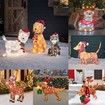 Acrylic Light-Up Dog Garden Stake Realistic Christmas Yard Sculpture with LED Lights for Pathway Backyard Lawn Landscape