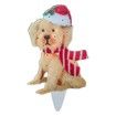 Light-Up Christmas Garden Decor, Acrylic Dog Garden Stake with Lights Yard Decor Garden Statue, Realistic Garden Sculpture for Pathway Backyard Lawn Landscape