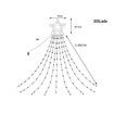 Smart Christmas Star String Lights with Star and Moon Topper 305 LEDs for Christmas Tree Decoration