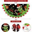 48 Inch Grinch Christmas Tree Skirt Red and Green Plaid Xmas Holiday Party Decor