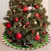48 Inch Grinch Christmas Tree Skirt Red and Green Plaid Xmas Holiday Party Decor
