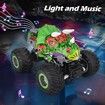 Remote Control Monster Truck RC Dinosaur Car Toys with Music Lights for Kids Birthday for Boys Ages 6+