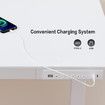 Electric Standing Desk Sit Stand Up Table Motorised Height Adjustable Rising White Tempered Glass Top Computer Office Sturdy Workstation USB Type C