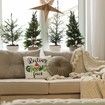 Christmas Pillow Covers 18x18 Set of 4 for Grinchmas Christmas Pillows Decorations Xmas Farmhouse Decor for Porch Decor,Couch,Bed