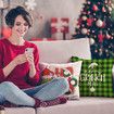 Christmas Pillow Covers 18x18 Set of 4 for Grinchmas Christmas Pillows Decorations Xmas Farmhouse Decor for Porch Decor,Couch,Bed
