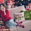 Christmas Pillow Covers 18x18 Set of 4 for Grinchmas Christmas Pillows Decorations Xmas Farmhouse Decor for Porch Decor,Couch,Bed