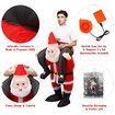 Inflatable Santa Claus Ride-On Costume Blow-Up Christmas Cosplay Suit for Adults