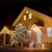 10m Solar Power Rain Shower PVC Christmas Lights 300 LEDs for Outdoor Decoration Warm White