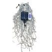 10m Solar Power Rain Shower PVC Christmas Lights 300 LEDs for Outdoor Decoration Warm White