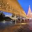 10m Solar Power Rain Shower PVC Christmas Lights 300 LEDs for Outdoor Decoration Warm White