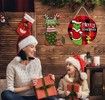 Christmas Wreath Decorations Merry Grinchmas Wooden Door Signs Home Decor for Front Porch Window Wall Farmhouse Indoor Outdoor