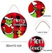 Christmas Wreath Decorations Merry Grinchmas Wooden Door Signs Home Decor for Front Porch Window Wall Farmhouse Indoor Outdoor