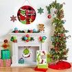 Christmas Wreath Decorations Merry Grinchmas Wooden Door Signs Home Decor for Front Porch Window Wall Farmhouse Indoor Outdoor