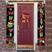 Christmas Wreath Decorations Merry Grinchmas Wooden Door Signs Home Decor for Front Porch Window Wall Farmhouse Indoor Outdoor