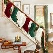 Personalized Christmas Stockings,18In Large Family Knitted Xmas Stocking with Leather Nameplate for Kids,6 Pack Customized Christmas Stockings for Fireplace Holiday