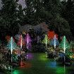 Solar Christmas Trees Lights Outdoor Decorations,Solar Tree Garden Lights Waterproof,Color Changing Solar Flower Lights Yard Stake Decor For Outside Decorative,2Pcs