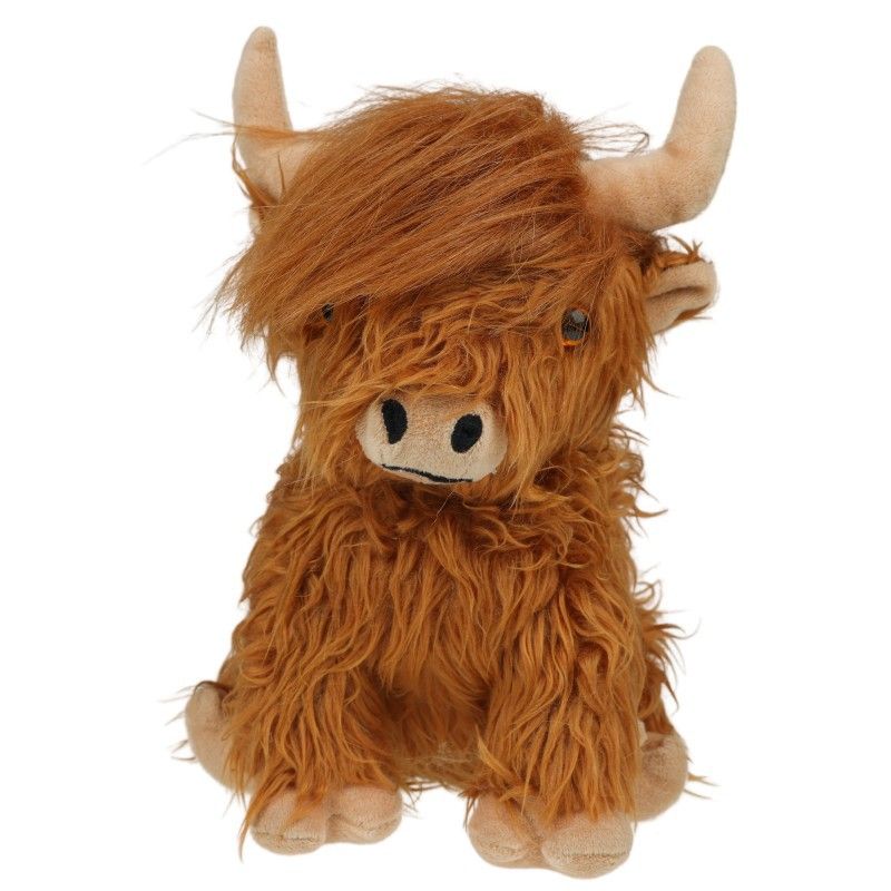 25cm Highland Cow Stuffed Animal Realistic Cow Plush Cattle Simulation Highland Cuddly Plushie Doll Farm Home Decor For Kids Age 3+