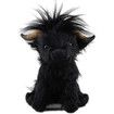 25cm Highland Cow Stuffed Animal Realistic Cow Plush Cattle Simulation Highland Cuddly Plushie Doll Farm Home Decor For Kids Age 3+ (Black)