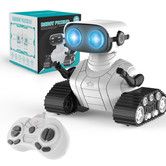 Robot Toys Rechargeable Remote Control Robots Auto-Demonstration Head & Arms, Dance Moves, Music, and Shining LED Eyes, Kids Toys Gifts for 3+ Boys Girls